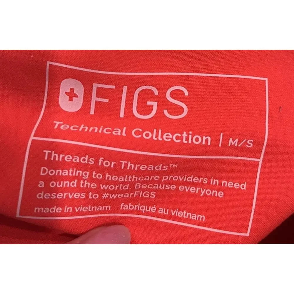 FIGS Technical Collection Red‎ Tansen Jogger Men's Scrubs Pants Size M/S
